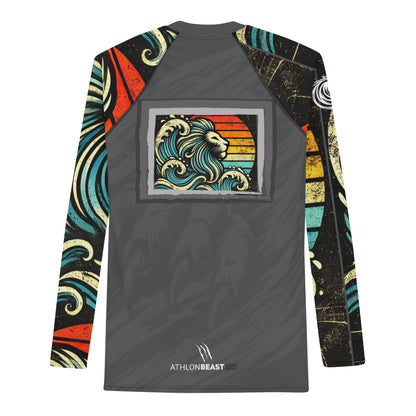 LION Sleeve Cracked Pepper Men's Rash Guard