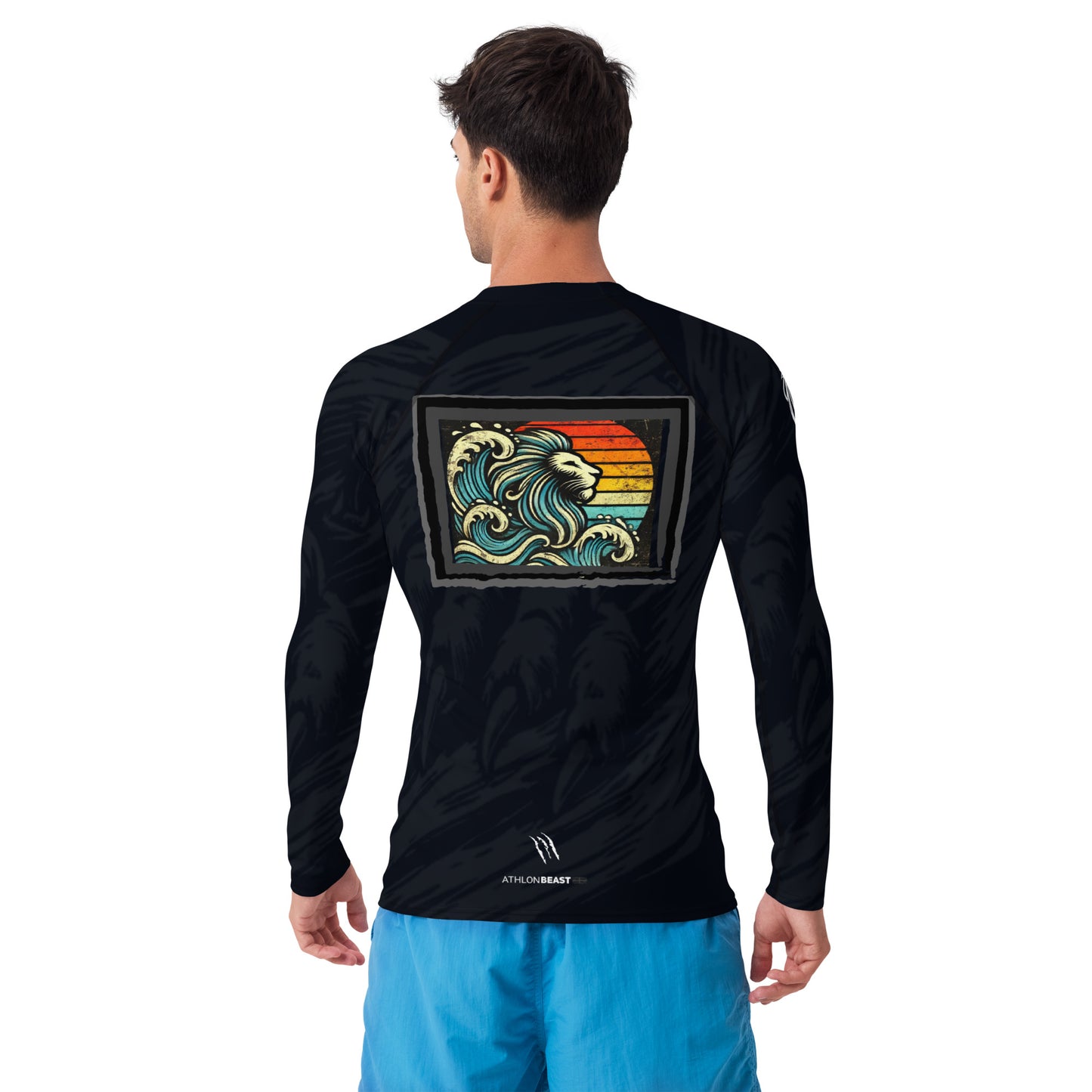 LION MIDNIGHT BLACK Men's Rash Guard