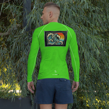 Lion Harlequin Green Men's Rash Guard