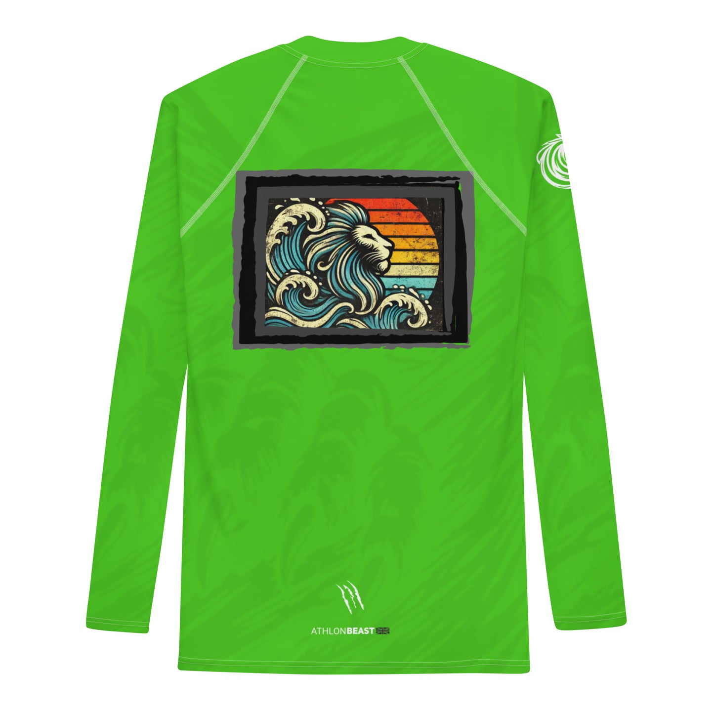 Lion Harlequin Green Men's Rash Guard