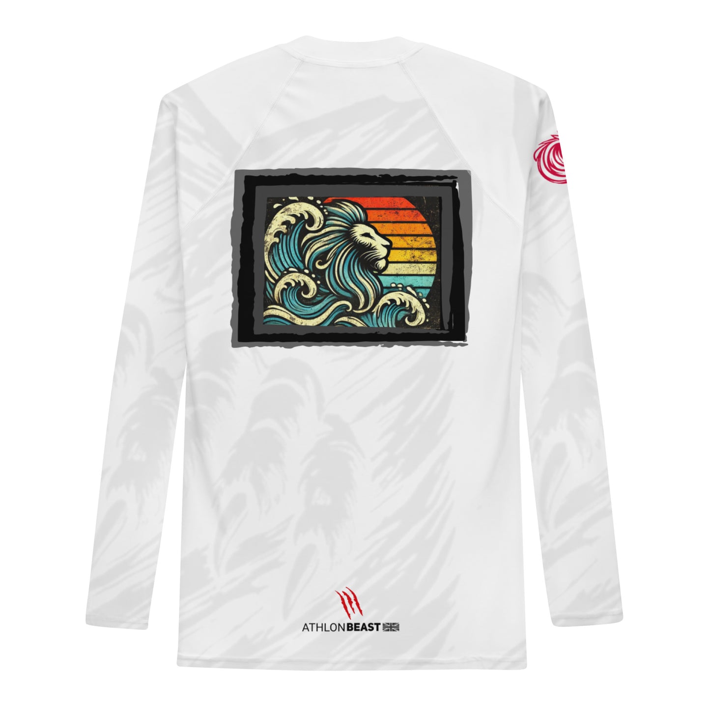 Lion White Men's Rash Guard