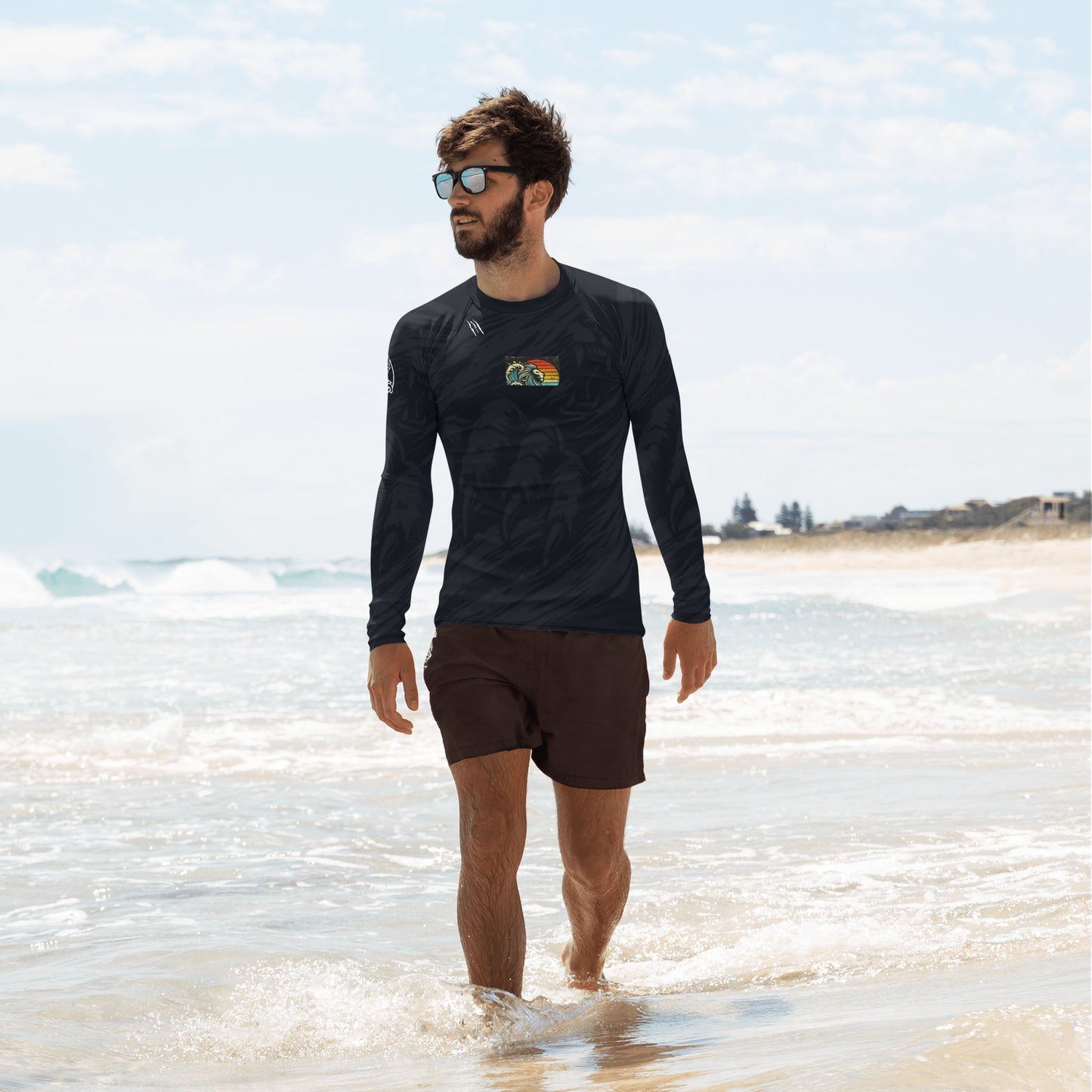 LION MIDNIGHT BLACK Men's Rash Guard