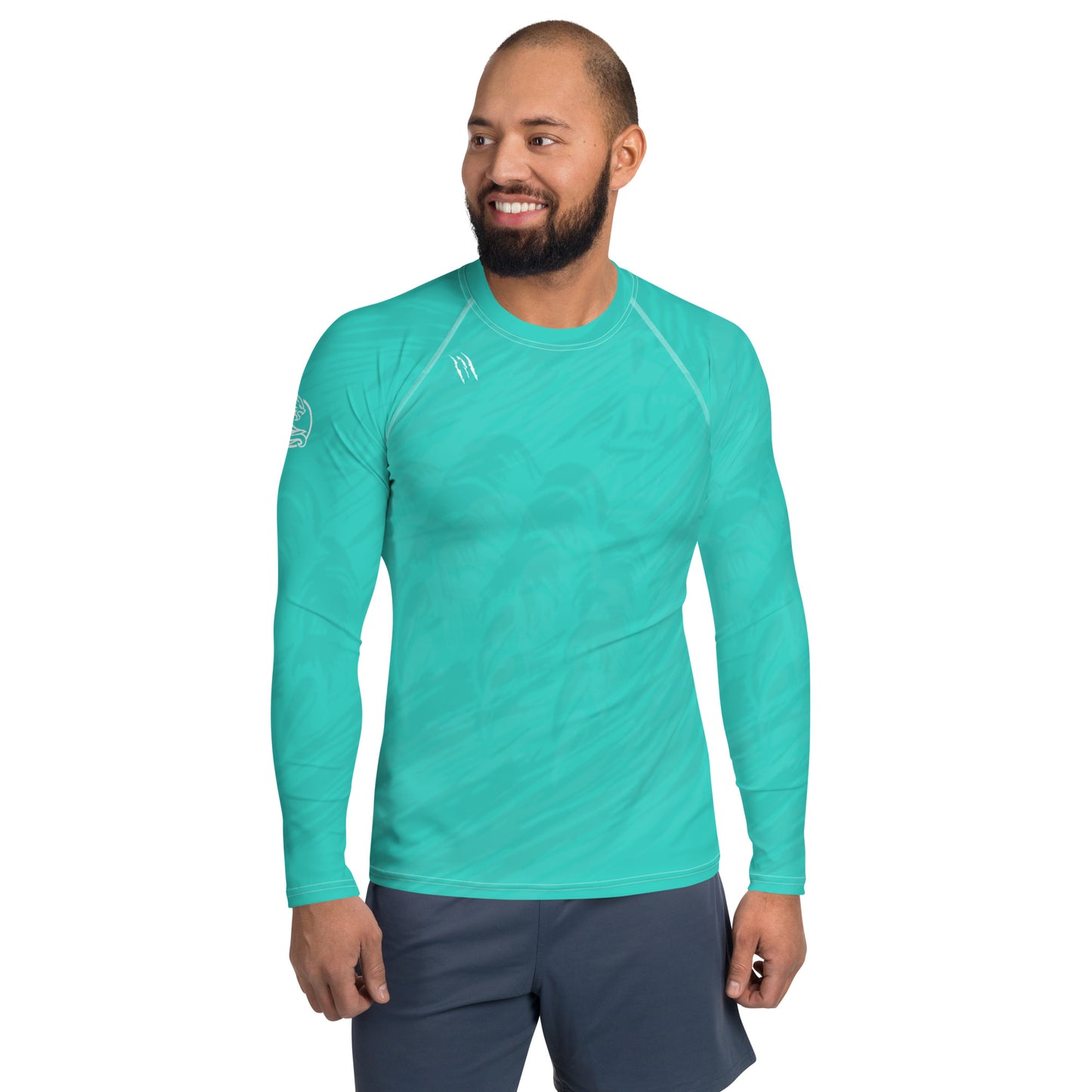 RIP Turquoise Blue Men's Rash Guard