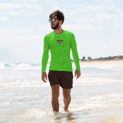 Lion Harlequin Green Men's Rash Guard