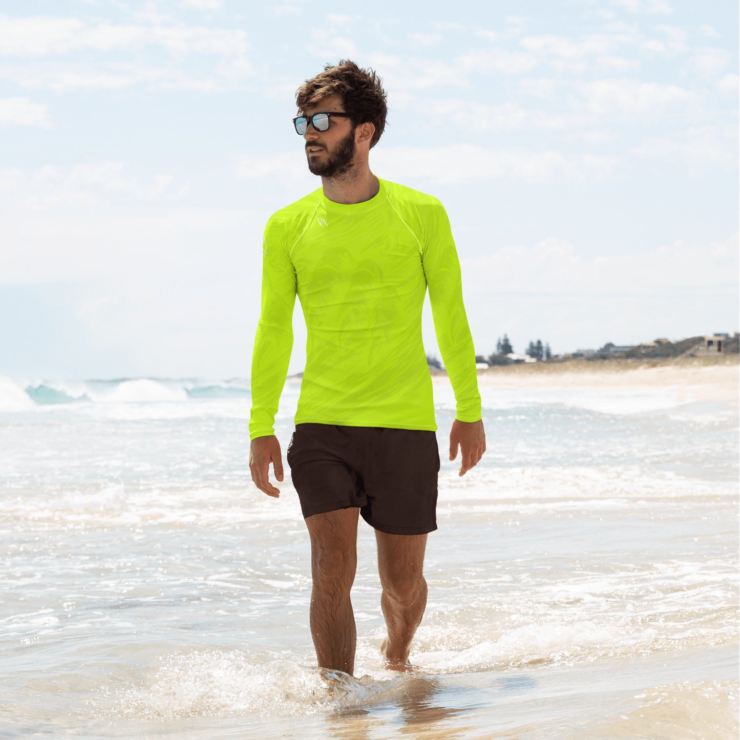 RIP Florescent Yellow Men's Rash Guard