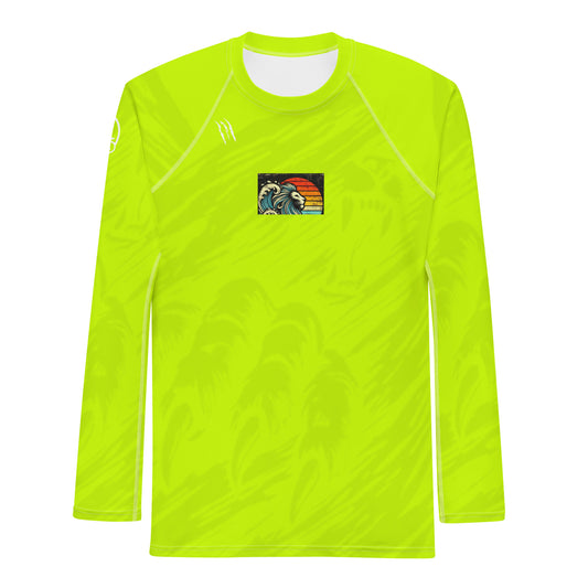 LION Florescent Yellow Men's Rash Guard