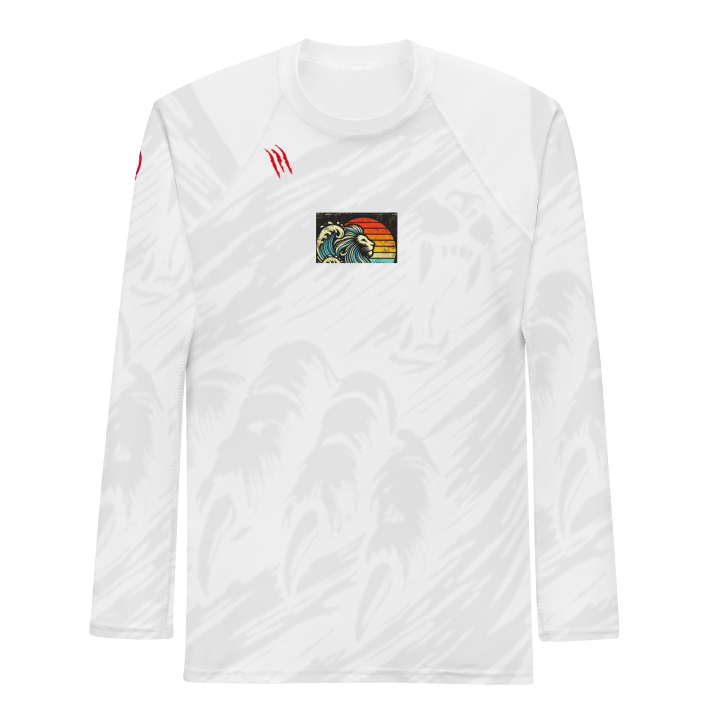 Lion White Men's Rash Guard