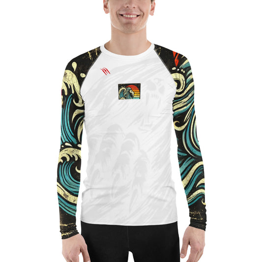 White Lion Sleeve Men's Rash Guard | UPF 50+