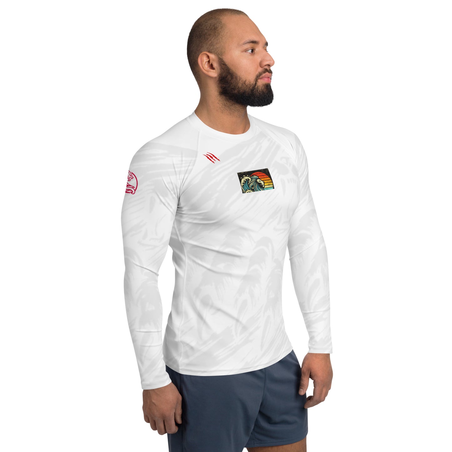 Lion White Men's Rash Guard