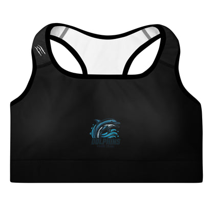 Dolphins Swim Team Padded Sports Bra