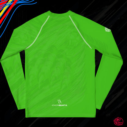 RIP Harlequin Green Youth Rash Guard – UPF 50+ Protection for Active Kids