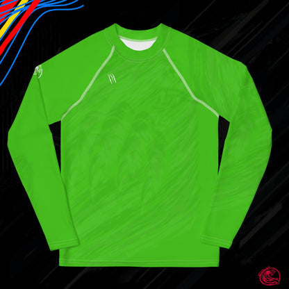 RIP Harlequin Green Youth Rash Guard – UPF 50+ Protection for Active Kids