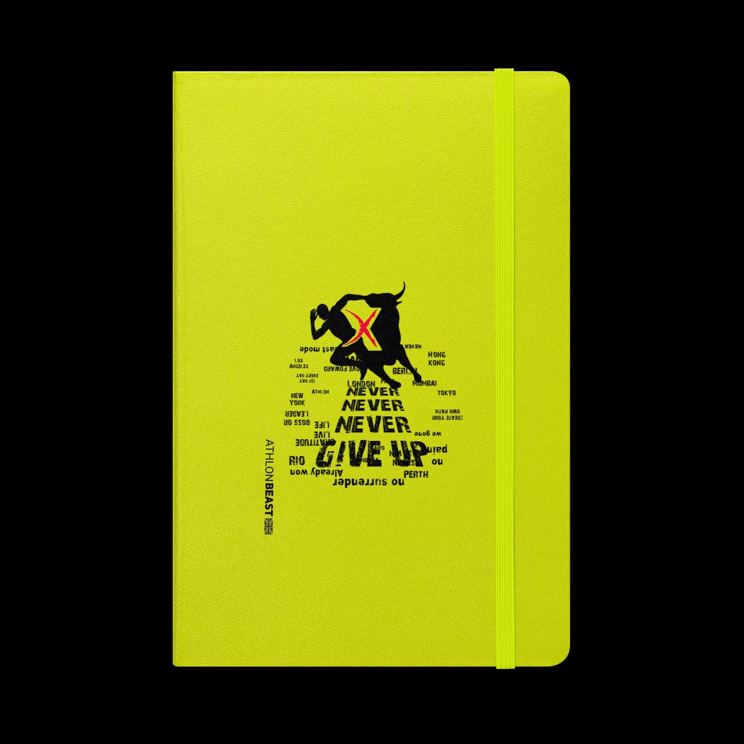 Never Give up Hardcover bound notebook