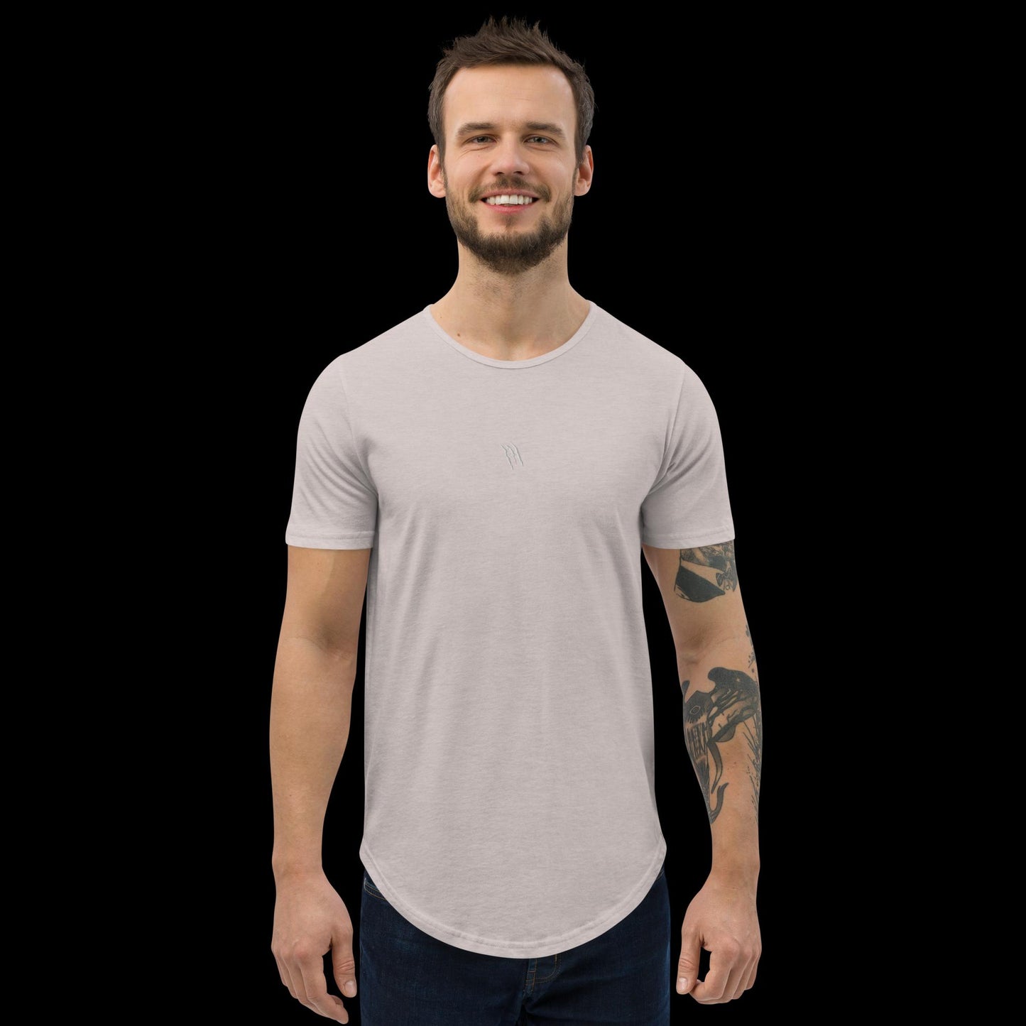 Scratch Men's Curved Hem T-Shirt