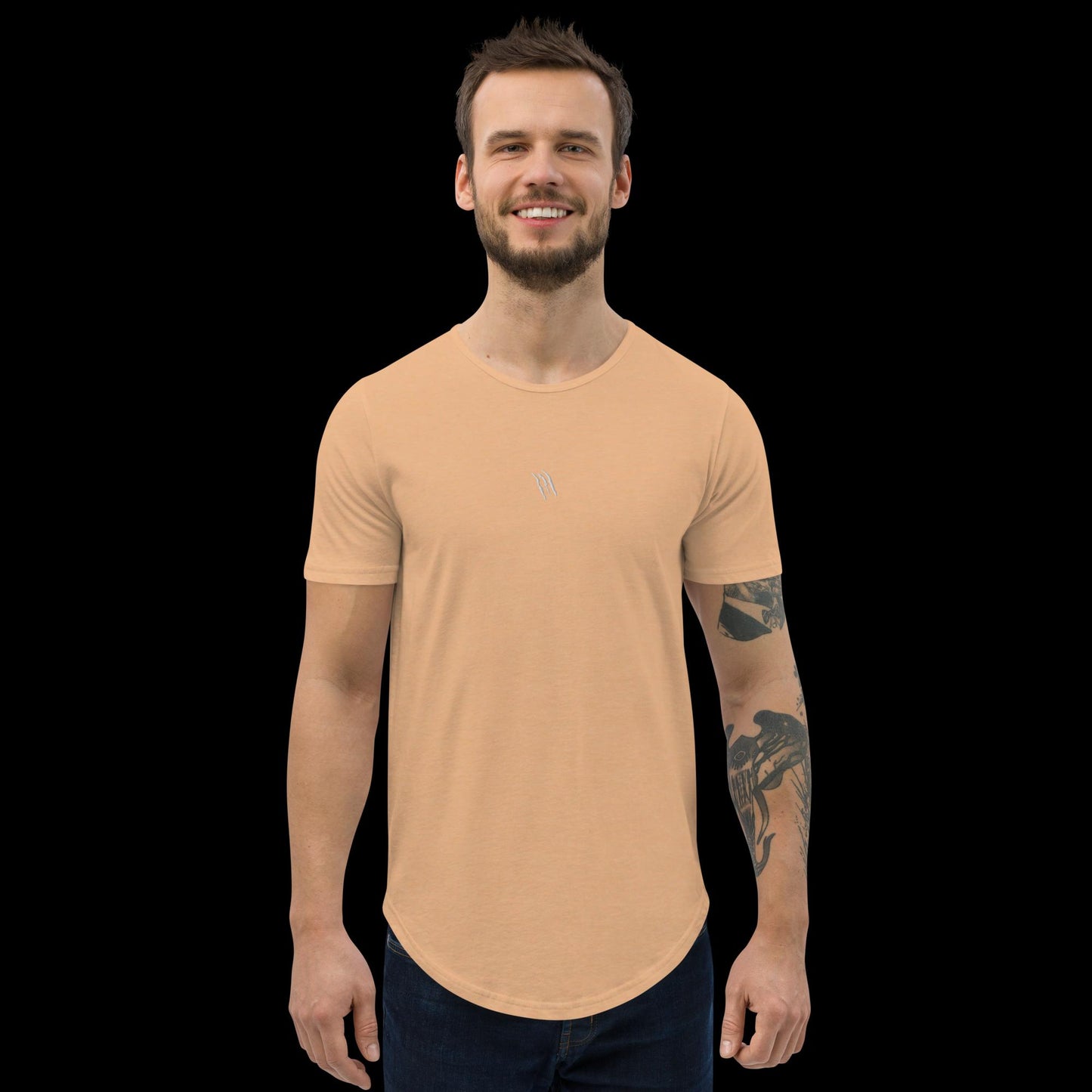 Scratch Men's Curved Hem T-Shirt