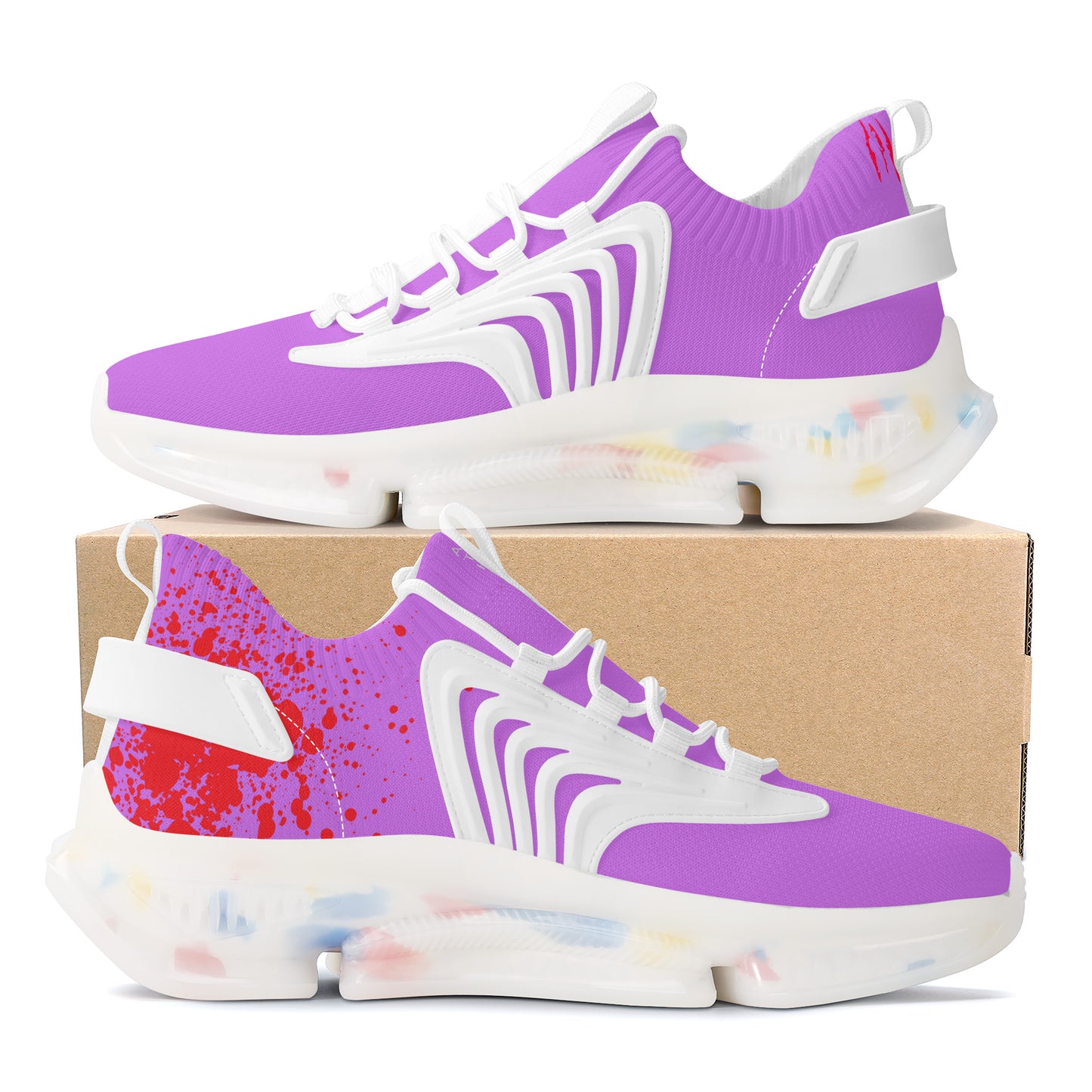 PUMP N FLY Reacts Trainers - White/Violet