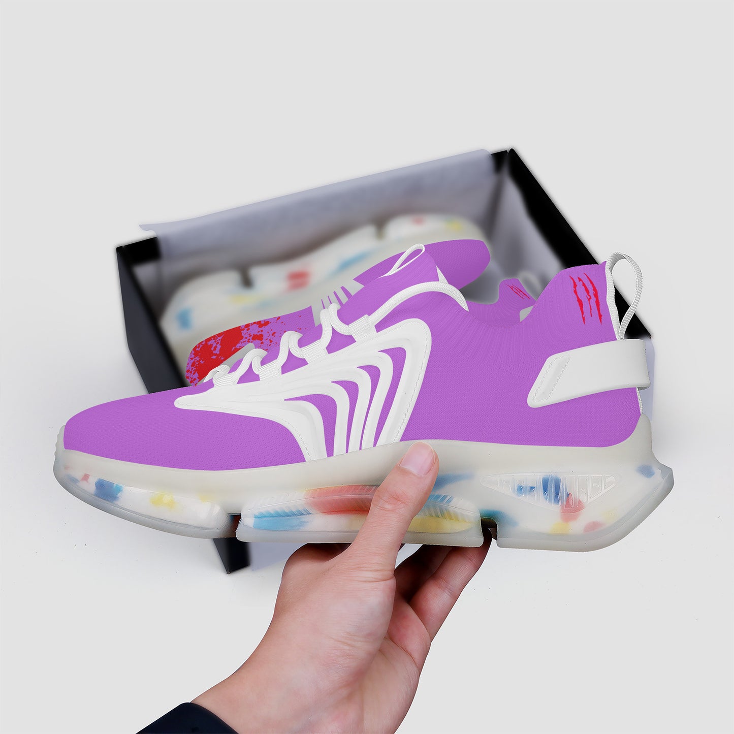 PUMP N FLY Reacts Trainers - White/Violet