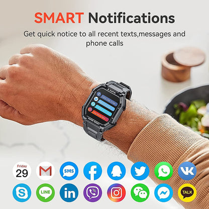 SENBONO 3ATM IP68 Waterproof Smart watch Men Women Fitness Tracker Blood Pressure Monitor Outdoor Sport Dial Call Smartwatch Men