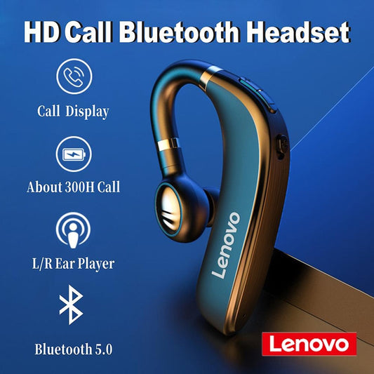 Lenovo HX106 Earphone Bluetooth 5.0 Wireless Headset Handsfree Headphones Earphones Earbud Earpiece With HD Mic For Smart Phone