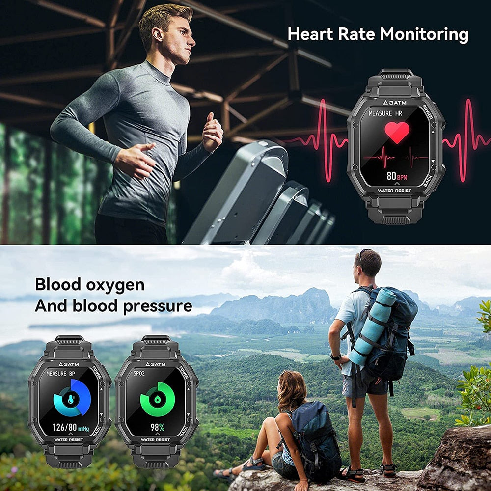 SENBONO 3ATM IP68 Waterproof Smart watch Men Women Fitness Tracker Blood Pressure Monitor Outdoor Sport Dial Call Smartwatch Men