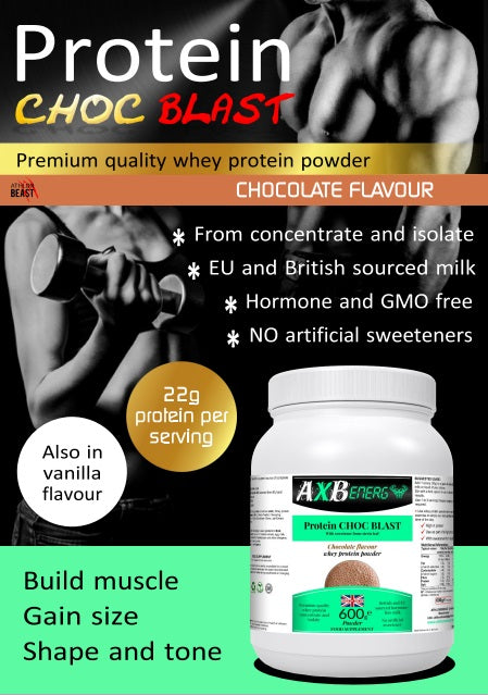 2 Month Supply of AXB Energy Chocolate Protein Powder for Optimal Workout Recovery and Performance - The Ultimate Gym Protein Supply Drop