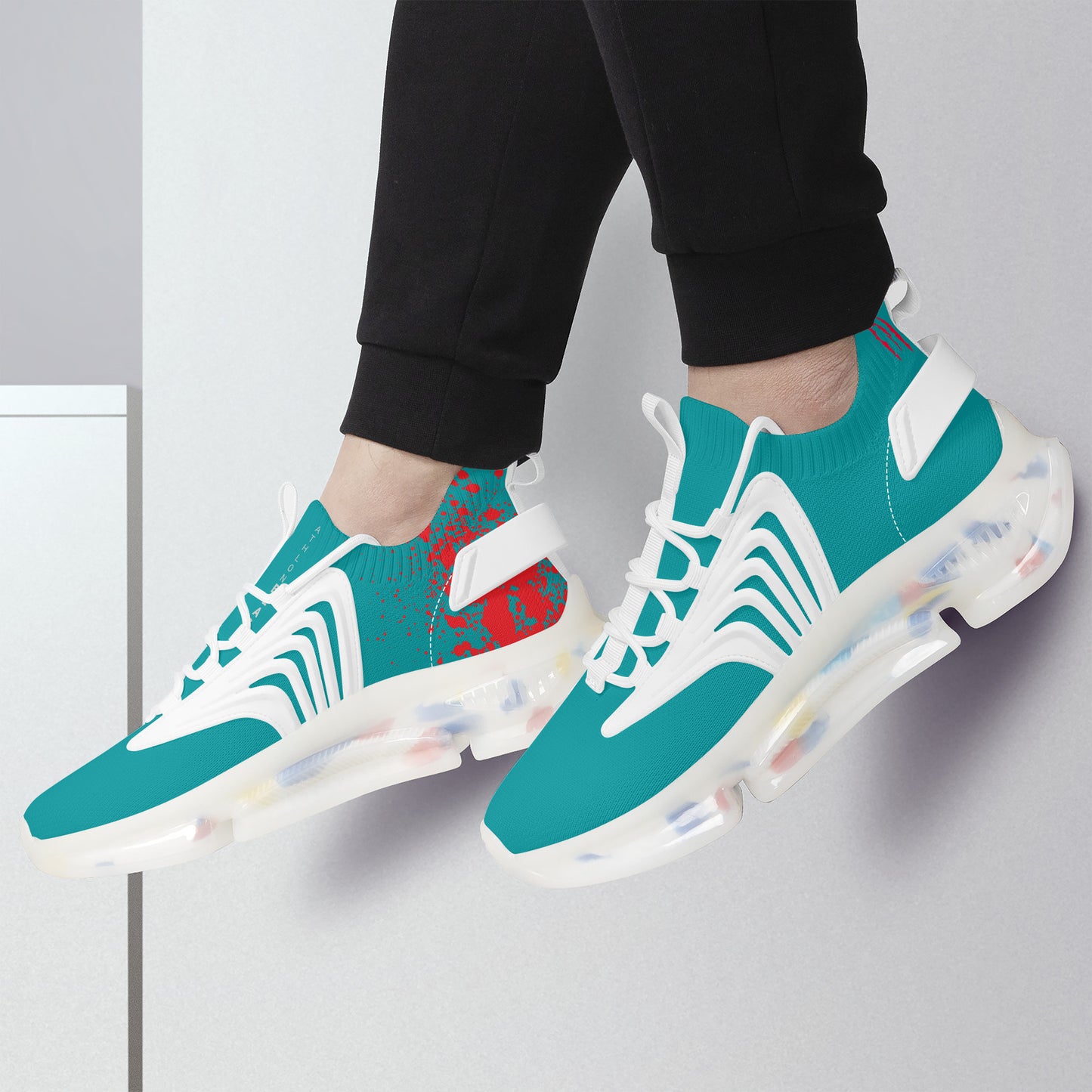 PUMP N FLY Reacts Trainers - White/Deep Turquois