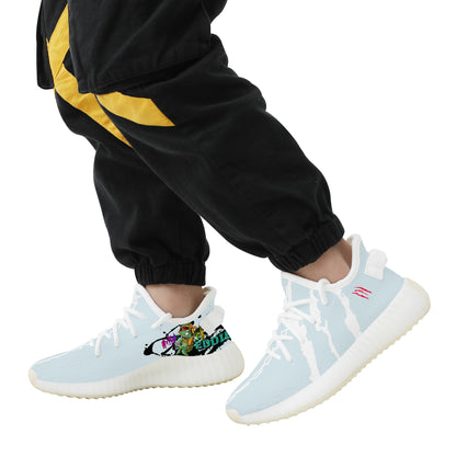 TURTLE - D18 Kids Mesh Knit Sneaker - White