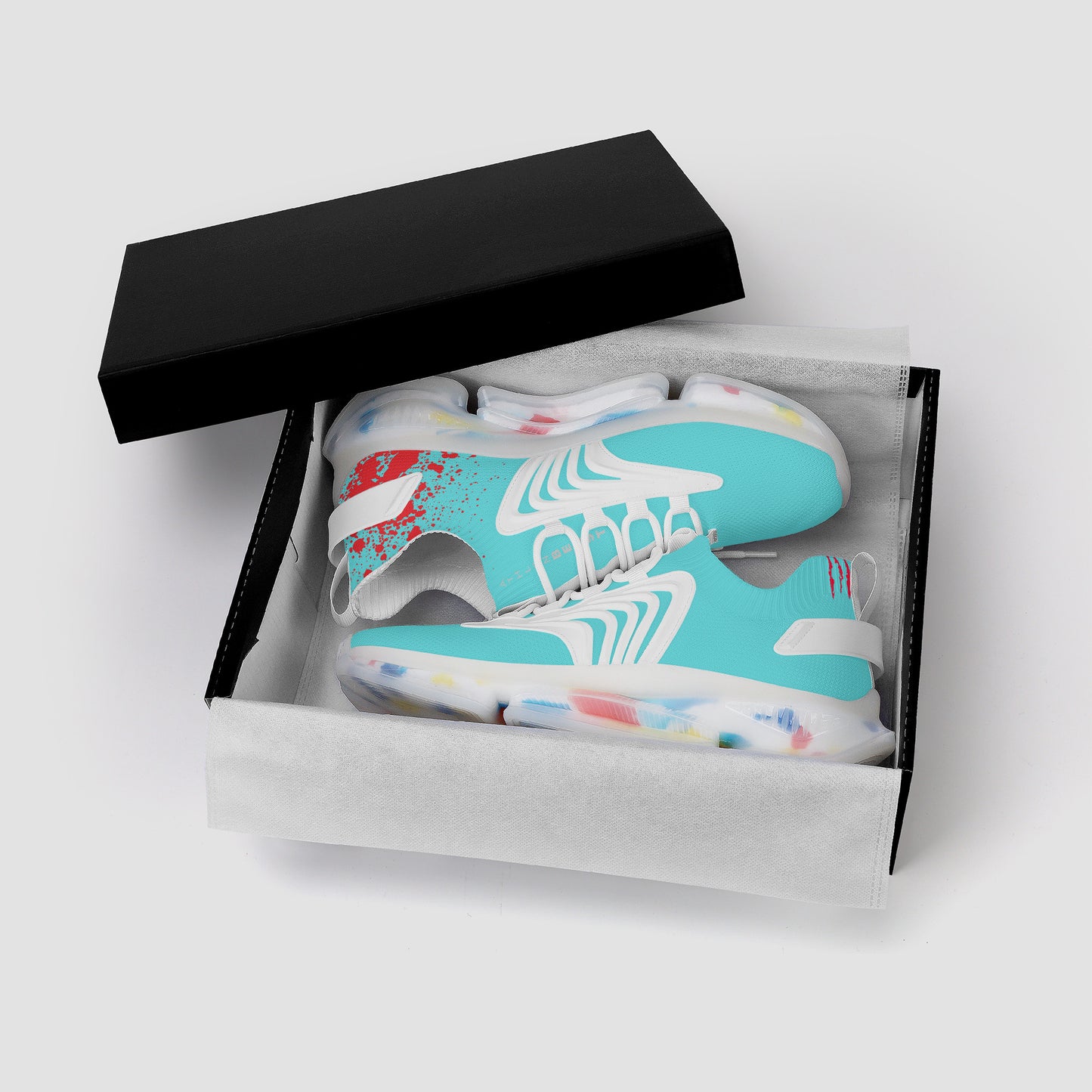 PUMP N FLY Reacts Trainers - White/Turquoise