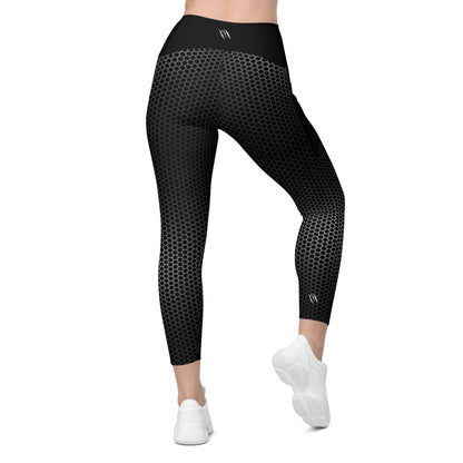 VORTEX BLACK Crossover leggings with pockets