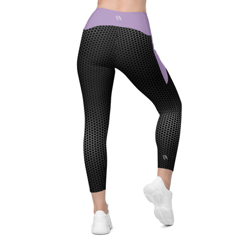 VORTEX Lavender Crossover leggings with pockets