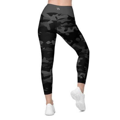 Camo Dark Eclipse Crossover leggings with pockets