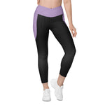 VORTEX Lavender Crossover leggings with pockets
