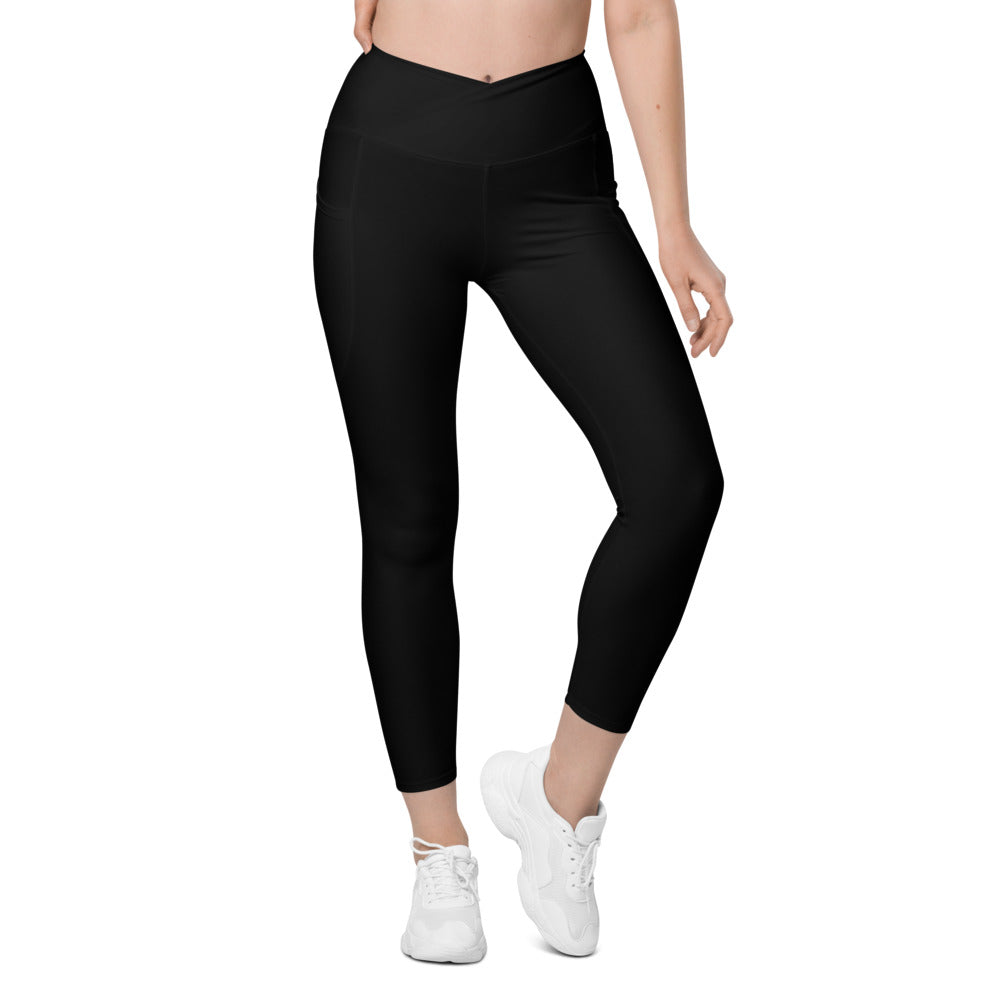 Scratch BLACK Crossover leggings with pockets