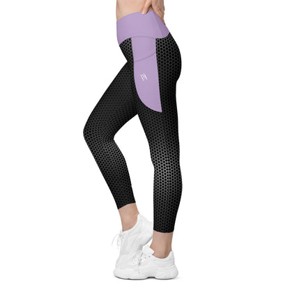 VORTEX Lavender Crossover leggings with pockets