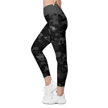 Camo Dark Eclipse Crossover leggings with pockets