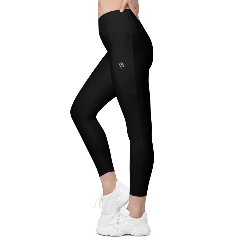 Scratch BLACK Crossover leggings with pockets