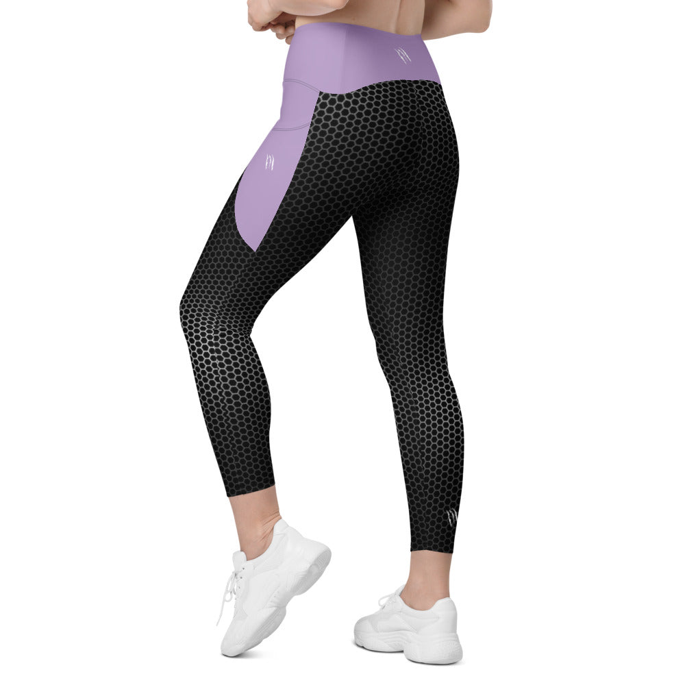 VORTEX Lavender Crossover leggings with pockets