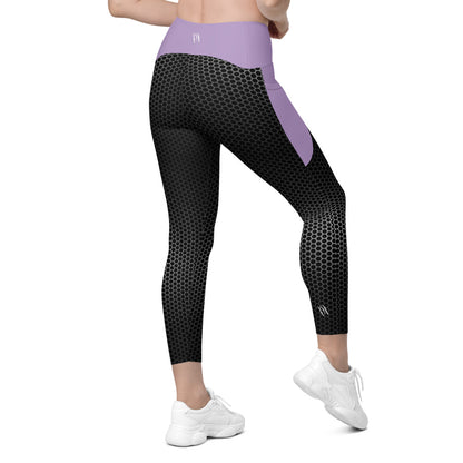 VORTEX Lavender Crossover leggings with pockets