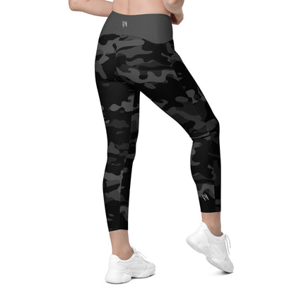 Camo Dark Eclipse Crossover leggings with pockets