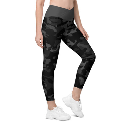 Camo Dark Eclipse Crossover leggings with pockets