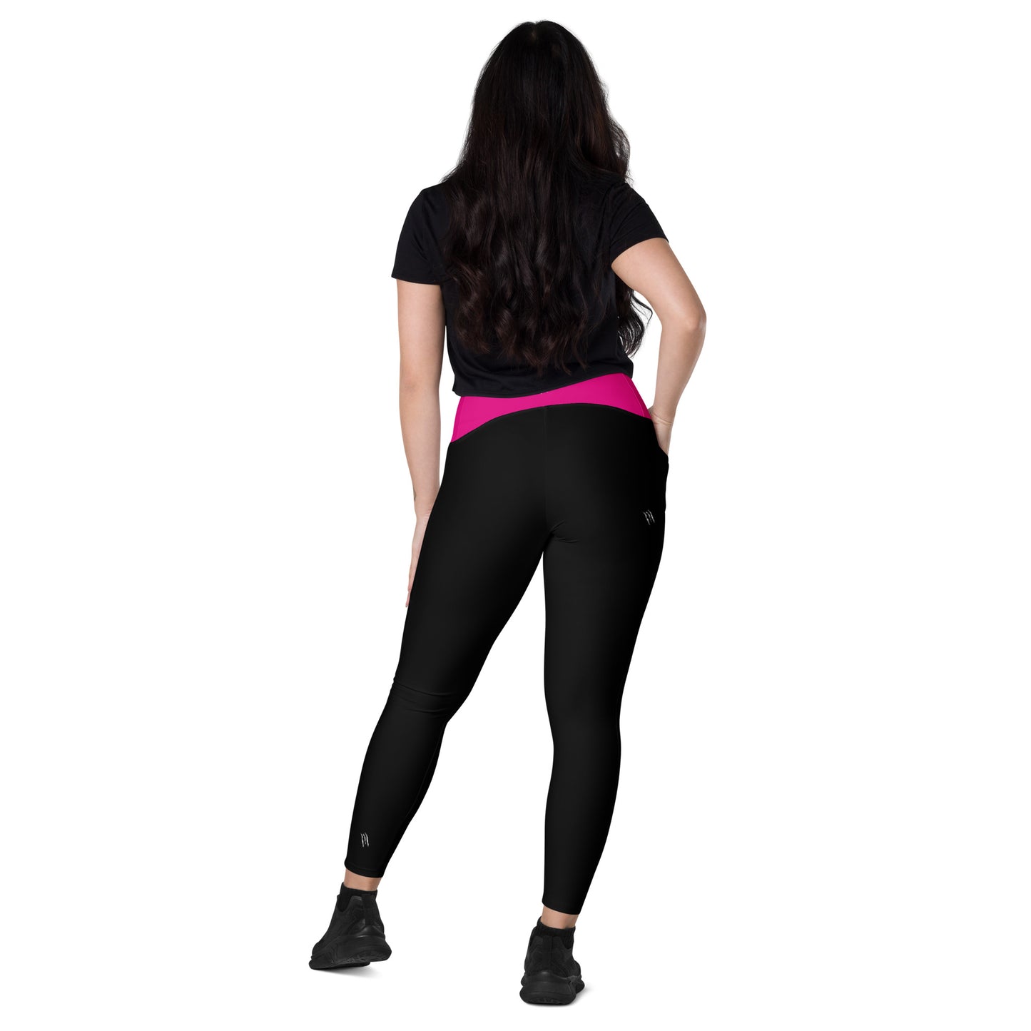 Recharge Pink Waist Band Leggings with pockets