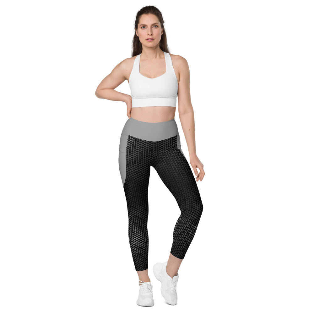 Vortex Grey Leggings with pockets