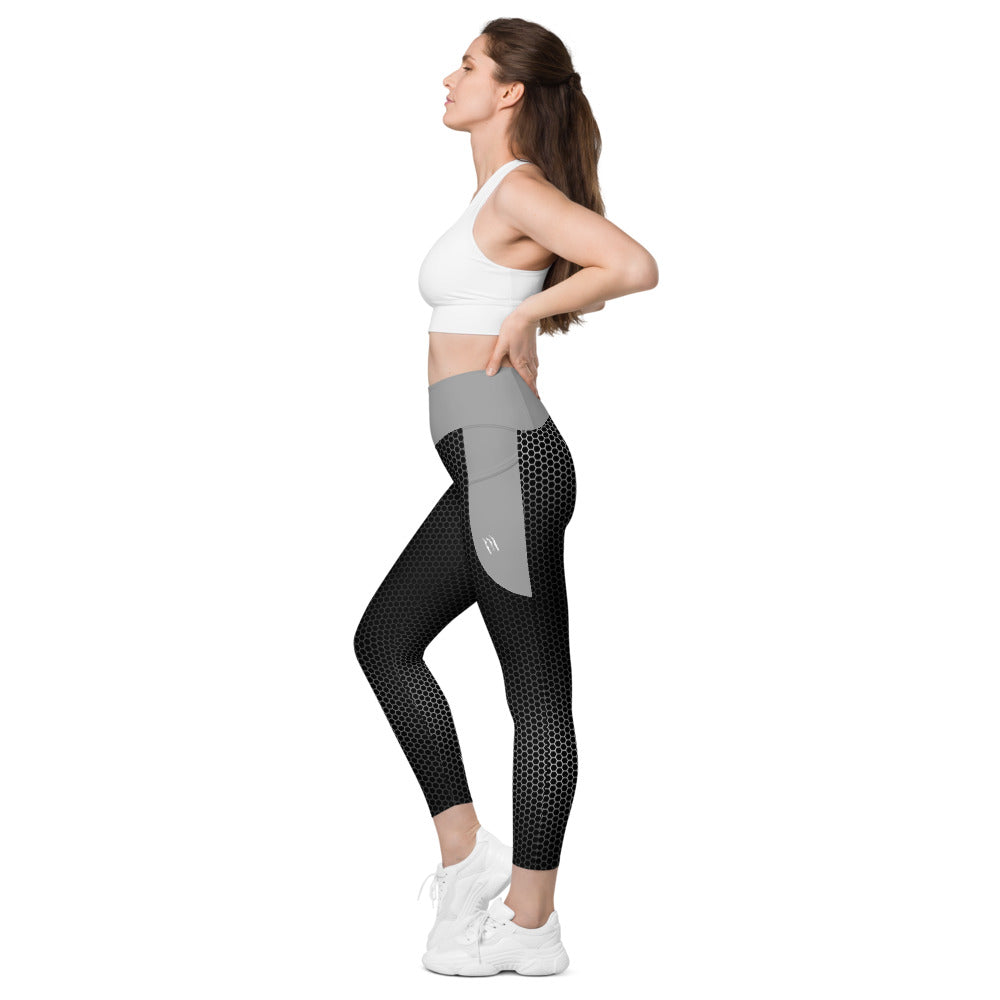 Vortex Grey Leggings with pockets