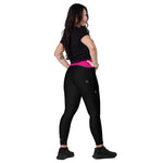 Recharge Pink Waist Band Leggings with pockets