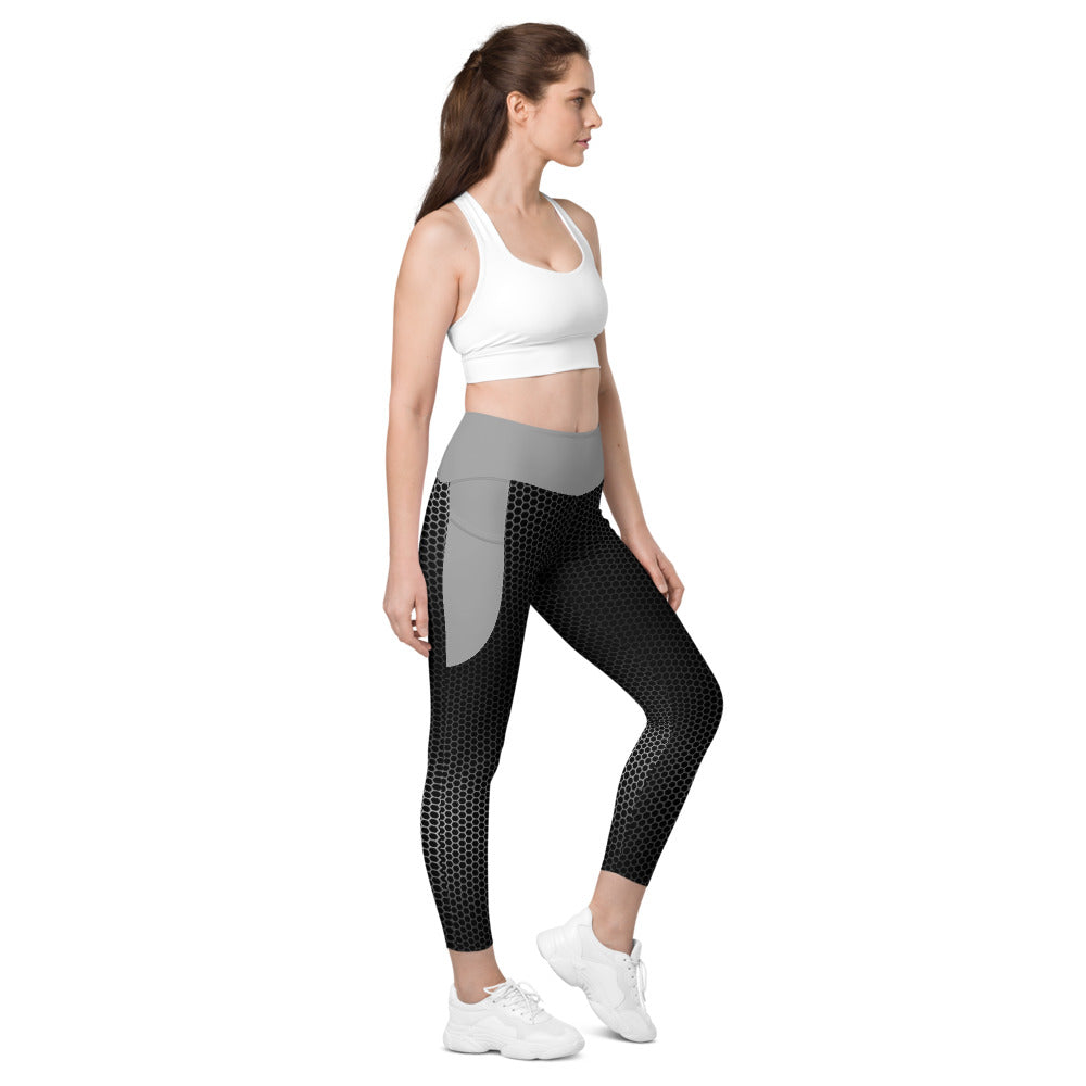 Vortex Grey Leggings with pockets