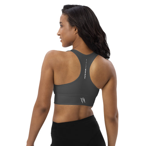 AB Basics Charcoal Longline sports bra