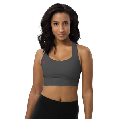 AB Basics Charcoal Longline sports bra