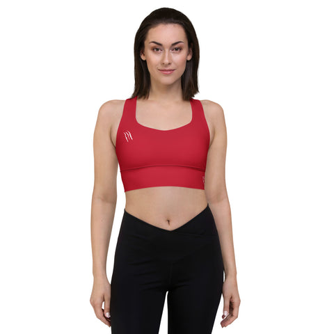 AB Basics Soft Red Longline sports bra