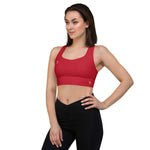 AB Basics Soft Red Longline sports bra