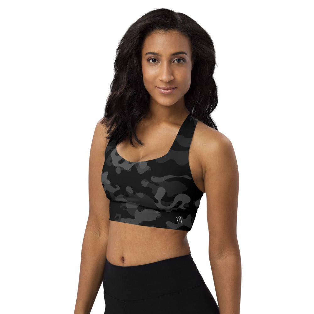 CAMO DARK CAMO ELCLIPSE Longline sports bra